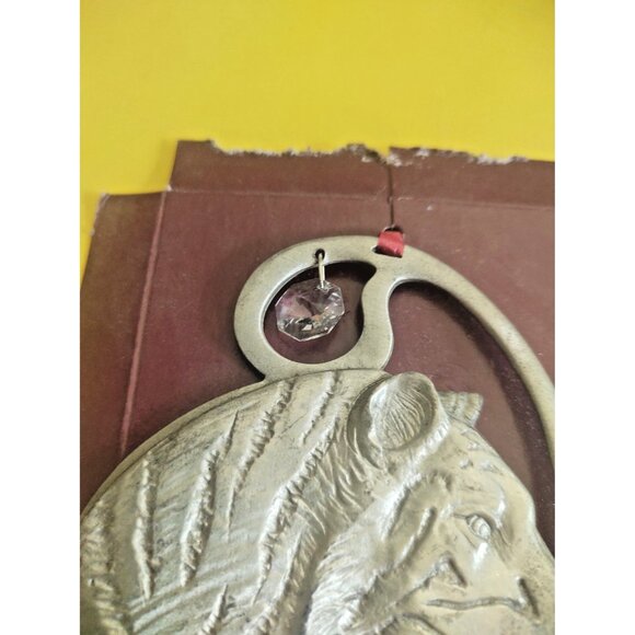 Vintage Pewter Hanging Animal Ornaments set of six signed "Glenda" - Picture 9 of 16